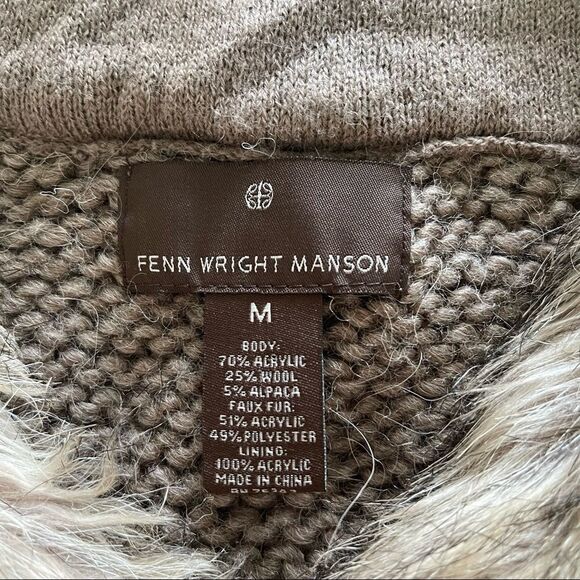 Fenn Wright Manson Sleeveless Knit Cardigan with faux fur collar - Picture 5 of 6